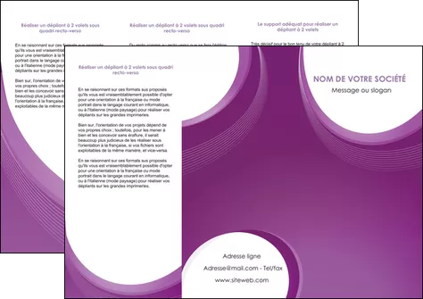 creation graphique en ligne depliant 3 volets  6 pages  web design violet fond violet courbes MLGI75730