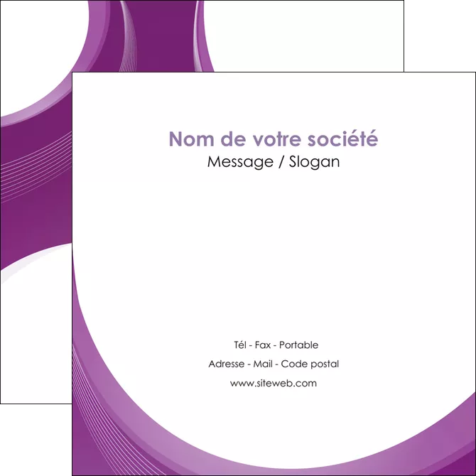 faire modele a imprimer flyers web design violet fond violet courbes MLGI75736