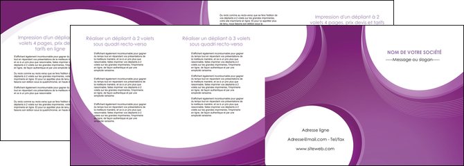 modele en ligne depliant 4 volets  8 pages  web design violet fond violet courbes MMIF75748