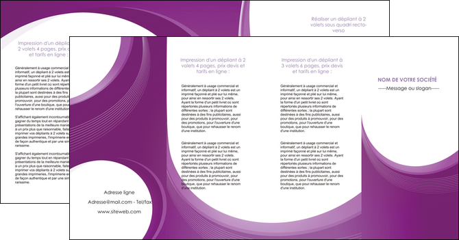 impression depliant 4 volets  8 pages  web design violet fond violet courbes MIF75752
