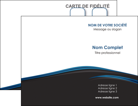imprimerie carte de visite web design fond noir bleu abstrait MLIP75984