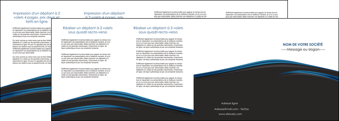 realiser depliant 4 volets  8 pages  web design fond noir bleu abstrait MLIP76018