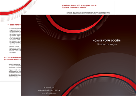 creer modele en ligne depliant 2 volets  4 pages  web design rouge gris contexture MIFCH76732