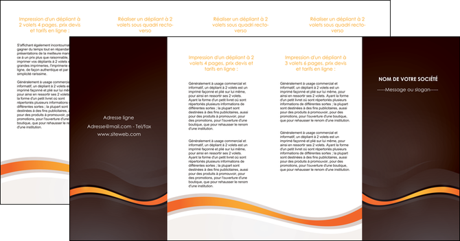 creation graphique en ligne depliant 4 volets  8 pages  web design orange gris texture MLGI77192