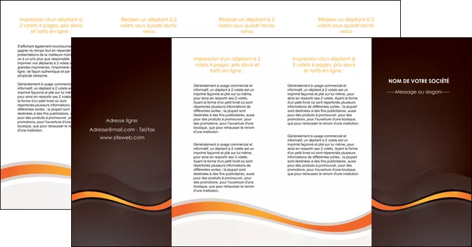 creation graphique en ligne depliant 4 volets  8 pages  web design orange gris texture MLGI77192