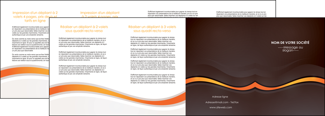 imprimer depliant 4 volets  8 pages  web design orange gris texture MLIP77196
