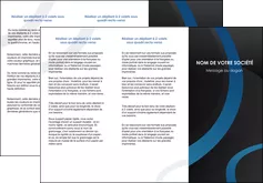 maquette en ligne a personnaliser depliant 3 volets  6 pages  web design noir fond noir bleu MIFBE78684