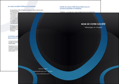 creation graphique en ligne depliant 2 volets  4 pages  web design noir fond noir bleu MLGI78698