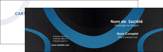 modele carte de visite web design noir fond noir bleu MLGI78710