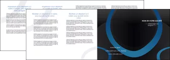 modele depliant 4 volets  8 pages  web design noir fond noir bleu MIFBE78722
