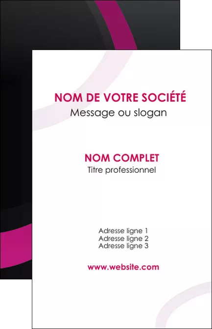 cree carte de visite web design noir fond noir violet MLGI79032