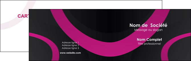 cree carte de visite web design noir fond noir violet MLGI79034