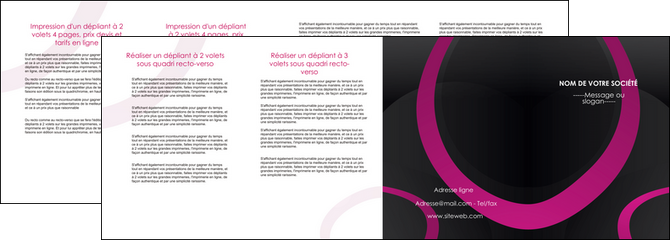 personnaliser modele de depliant 4 volets  8 pages  web design noir fond noir violet MLGI79046
