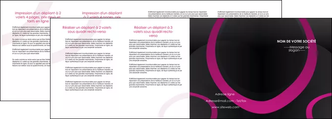 personnaliser modele de depliant 4 volets  8 pages  web design noir fond noir violet MLGI79046