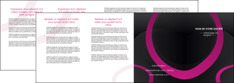 personnaliser modele de depliant 4 volets  8 pages  web design noir fond noir violet MIF79046