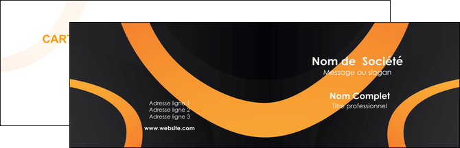 personnaliser modele de carte de visite web design noir orange texture MLIP79138