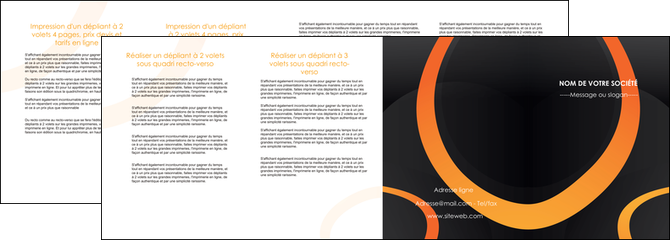 realiser depliant 4 volets  8 pages  web design noir orange texture MLGI79150