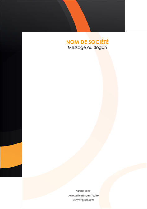 imprimer flyers web design noir orange texture MLIP79152