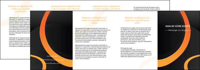 maquette en ligne a personnaliser depliant 4 volets  8 pages  web design noir orange texture MLIP79156