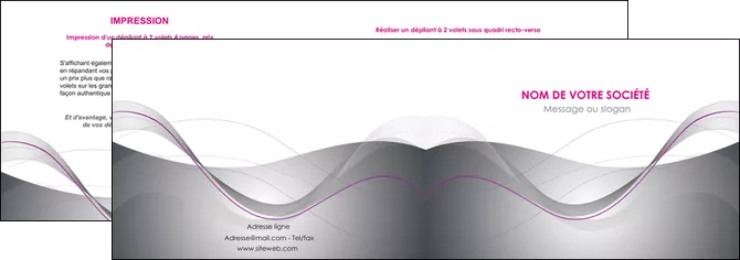 exemple depliant 2 volets  4 pages  web design gris fond gris texture MLGI79186