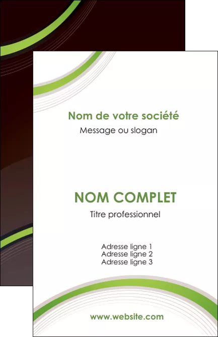 cree carte de visite web design noir fond noir vert MIFCH79232