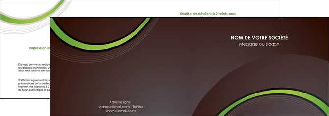 modele en ligne depliant 2 volets  4 pages  web design noir fond noir vert MIFLU79238