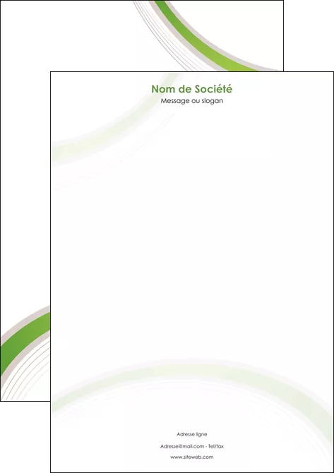 impression tete de lettre web design noir fond noir vert MIFLU79254