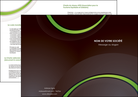 creation graphique en ligne depliant 2 volets  4 pages  web design noir fond noir vert MIFCH79262