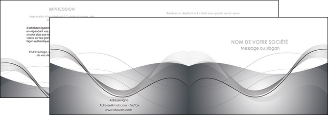 imprimer depliant 2 volets  4 pages  web design gris fond gris texture MLIP79446