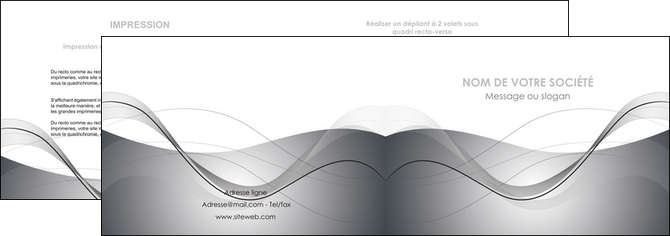 maquette en ligne a personnaliser depliant 2 volets  4 pages  web design gris fond gris texture MLIP79448