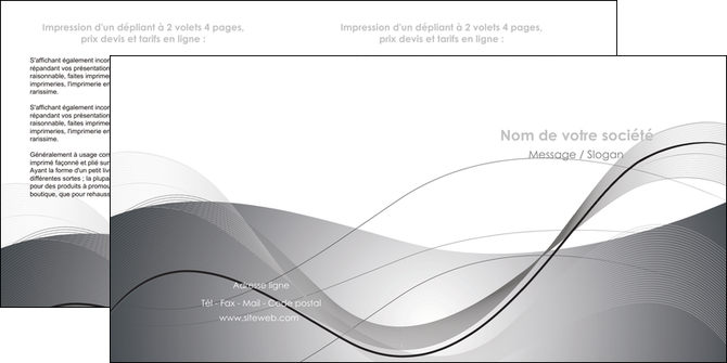 creation graphique en ligne depliant 2 volets  4 pages  web design gris fond gris texture MLIP79460