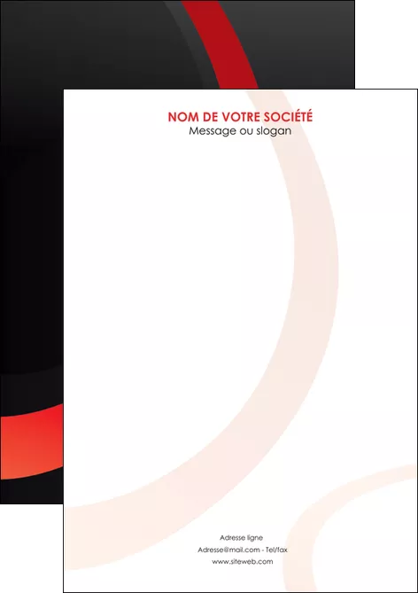 maquette en ligne a personnaliser flyers web design rouge rond abstrait MLGI79690