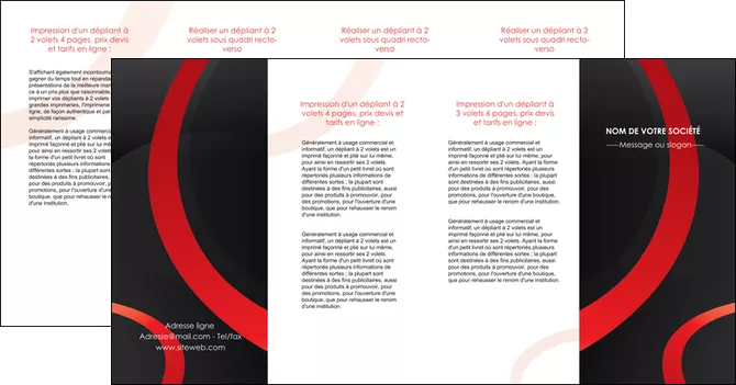 imprimer depliant 4 volets  8 pages  web design rouge rond abstrait MLGI79698