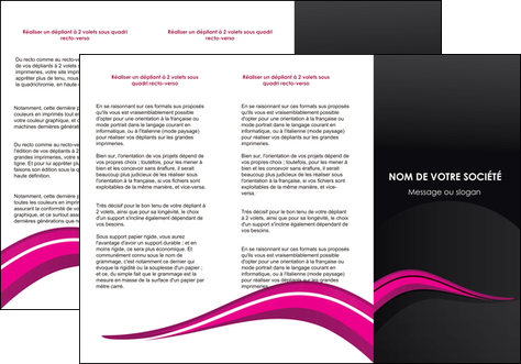 cree depliant 3 volets  6 pages  web design violet fond violet arriere plan MLGI80324