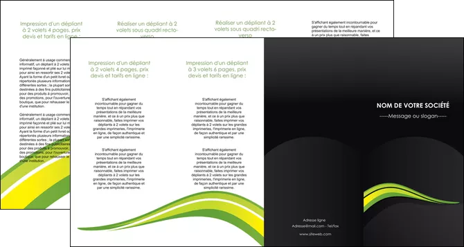 imprimerie depliant 4 volets  8 pages  paysage vert gris nature MLGI80396