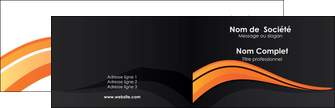 personnaliser modele de carte de visite web design orange gris couleur froide MLGI80410