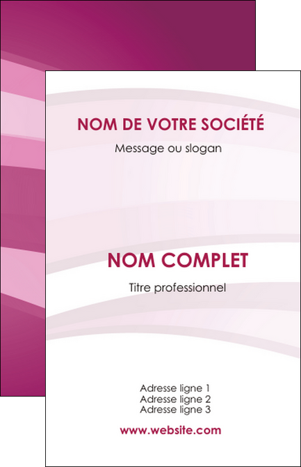 imprimer carte de visite web design rose rose fuschia couleur MIS80516