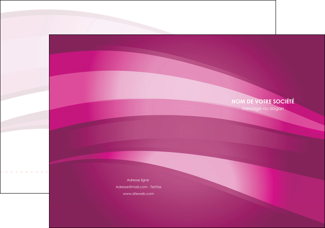 imprimerie pochette a rabat web design rose rose fuschia couleur MLIG80520