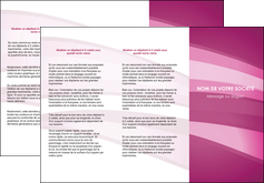 cree depliant 3 volets  6 pages  web design rose rose fuschia couleur MLIGBE80532