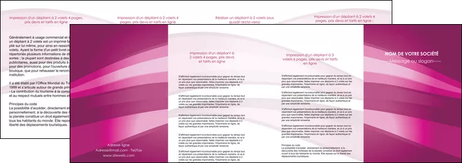 cree depliant 4 volets  8 pages  web design rose rose fuschia couleur MLGI80548