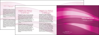 exemple depliant 4 volets  8 pages  web design rose rose fuschia couleur MLIGBE80554