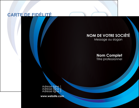 modele carte de visite web design bleu couleurs froides abstrait MLIP81332