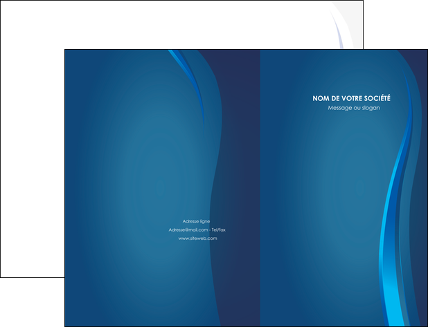 imprimer pochette a rabat web design bleu couleurs froides fond bleu MLGI81606