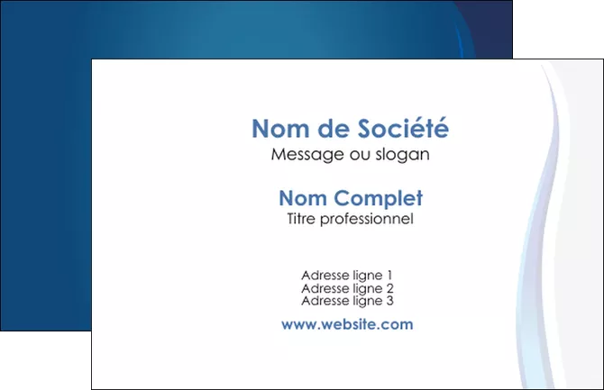 imprimer carte de visite web design bleu couleurs froides fond bleu MLGI81618