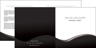 personnaliser modele de depliant 2 volets  4 pages  web design noir blanc fond noir MLGI81898