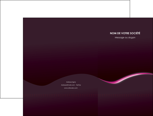creation graphique en ligne pochette a rabat web design violet noir fond noir MIFCH81968