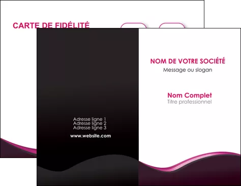 faire carte de visite web design violet noir fond noir MLGI81972