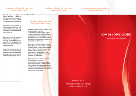 maquette en ligne a personnaliser depliant 3 volets  6 pages  web design rouge couleur colore MLGI82298
