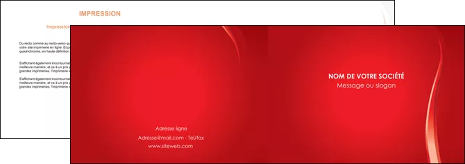 personnaliser modele de depliant 2 volets  4 pages  web design rouge couleur colore MLGI82316