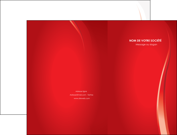 maquette en ligne a personnaliser pochette a rabat web design rouge couleur colore MLIP82322
